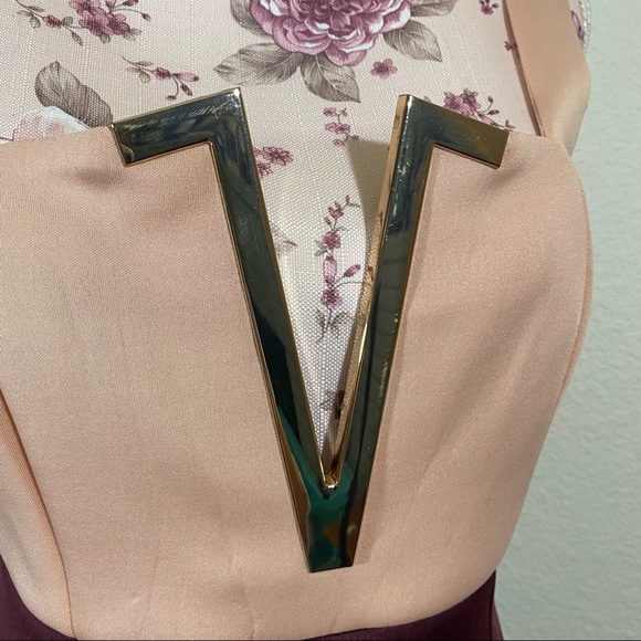 ASOS DESIGN sz:8 Color Block Gold V Bone Thigh High - Picture 12 of 16